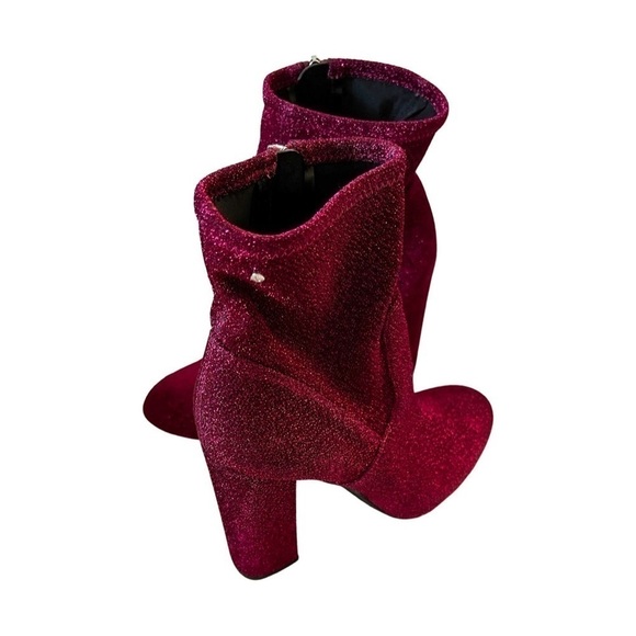 SAM EDELMAN Circus Hot Pink Glitter Booties Sz 6.5 - Picture 2 of 6